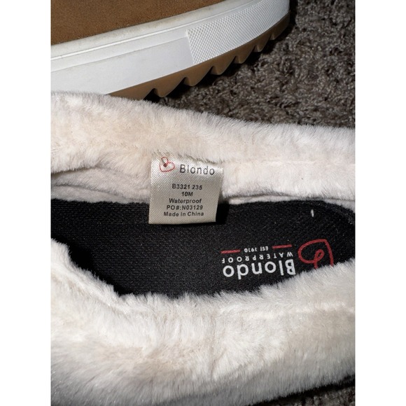Blondo Suri Waterproof Camel Suede Faux Fur Trim Slip-On Sneaker Size 10 NWOT - Picture 5 of 6